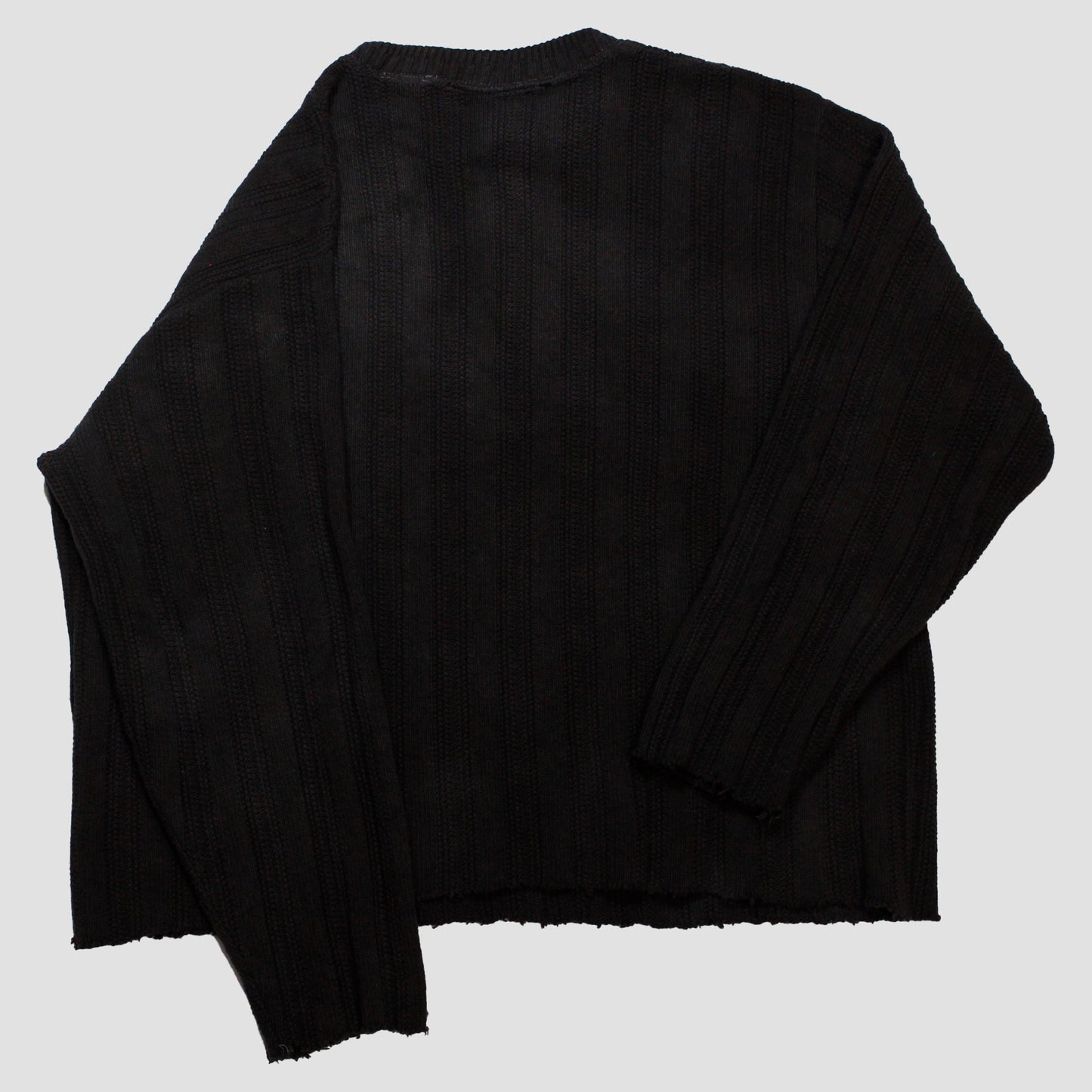 "MY INNER DEMONS ARE ON ACID" Heavyweight Cropped Knit Sweater (L)
