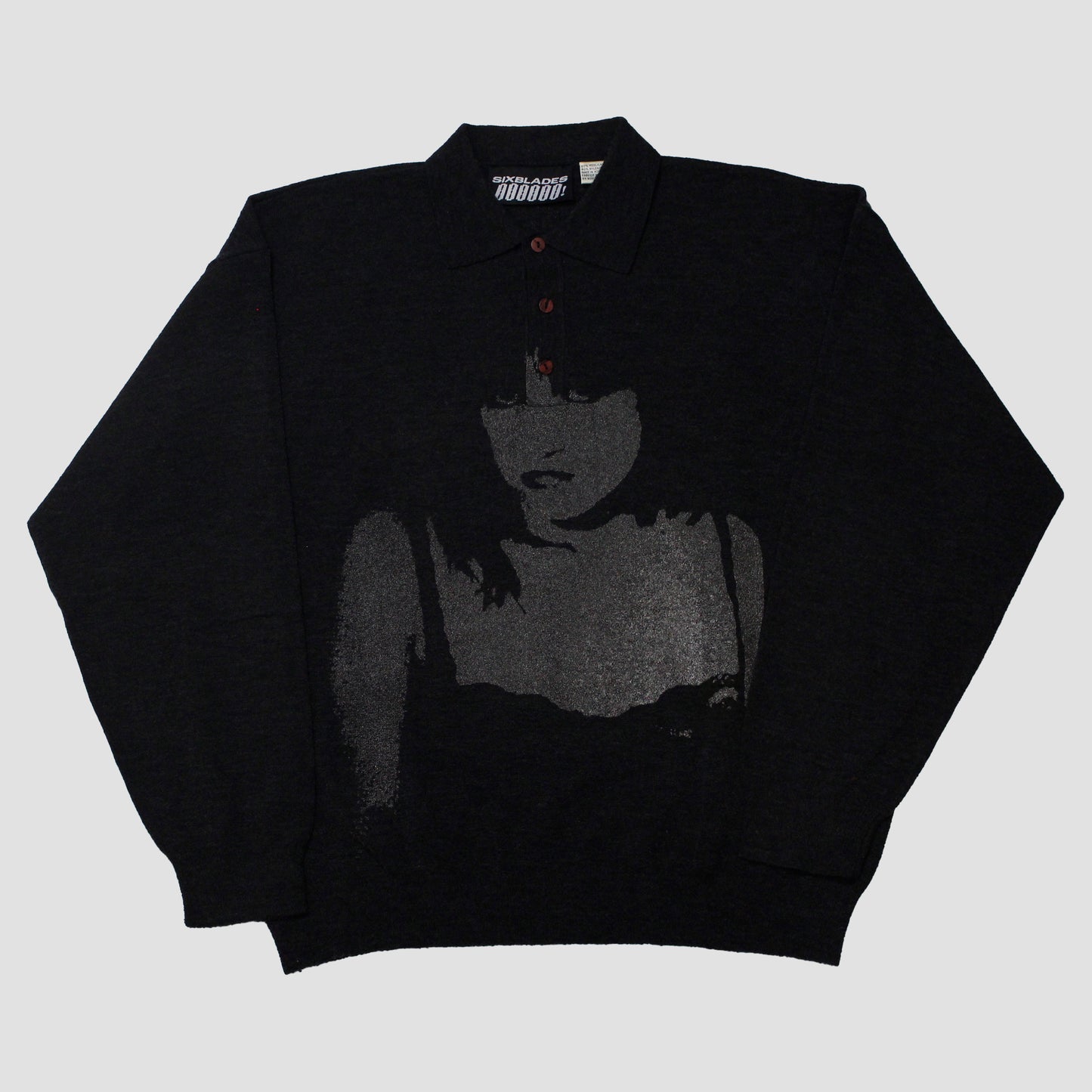 "VELVET MOURNINGS" Heavyweight Polo Top (L)