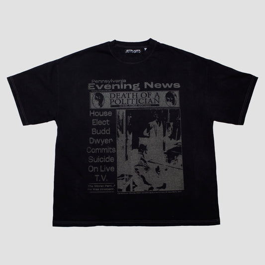 "PENNSYLVANIA EVENING NEWS//DIE LIKE DWYER" Heavyweight Tee (L)