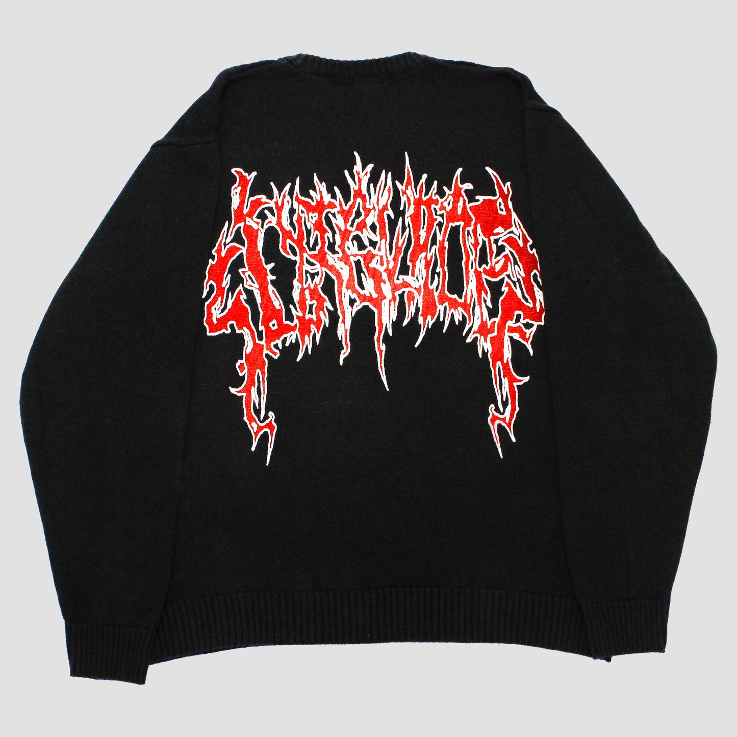 "A BLOODY VELVET MOURNING" Heavyweight Knit Sweater (XL)