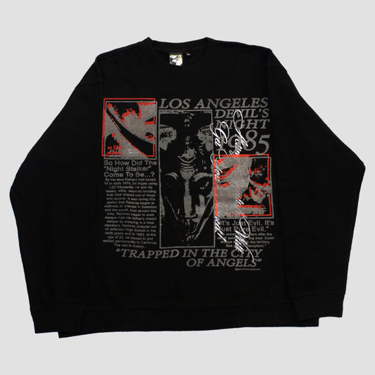 "ACT DEVILISH IN LOS ANGELES" Heavyweight Crewneck Sweater (XL)