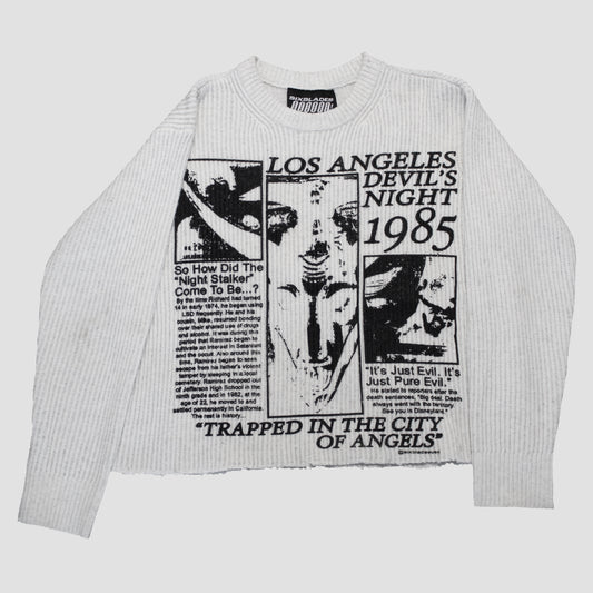 "DEVILS NIGHT 1985" Heavyweight Knit Sweater (XL)