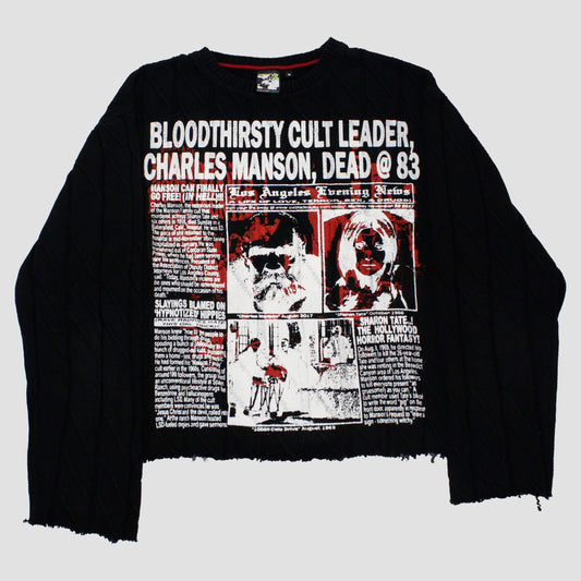 "HAUNTED LOS ANGELES//LOVE/TERROR/SEX/DRUGS" Heavyweight Knit Sweater (M)