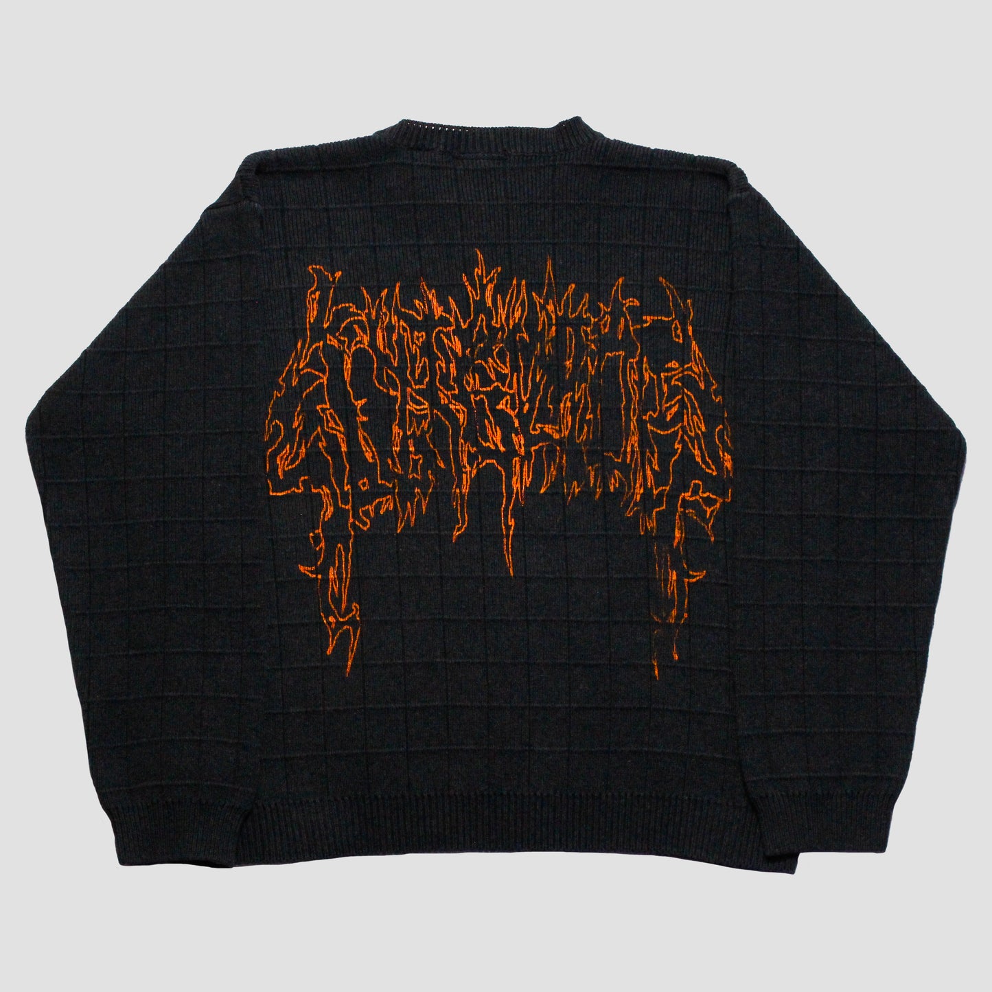 "LOS ANGELES EVENING NEWS//LOVE/TERROR/SEX/DRUGS" Heavyweight Knit Sweater (L)