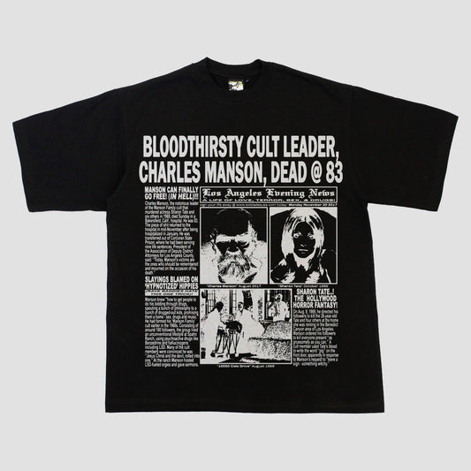 LOS ANGELES EVENING NEWS HEAVYWEIGHT TEE (BLACK/WHITE)