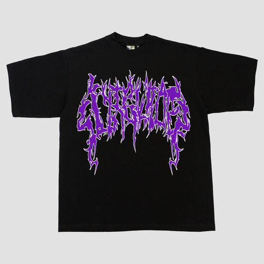 SIXBLADES HEAVYWEIGHT LOGO TEE (BLACK/PURPLE/WHITE)