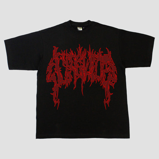 SIXBLADES 3 YEAR HEAVYWEIGHT LOGO TEE (BLACK/RED/RED)