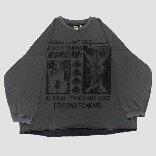 "MORBID VISIONS" Chunky Pullover Sweater (S)