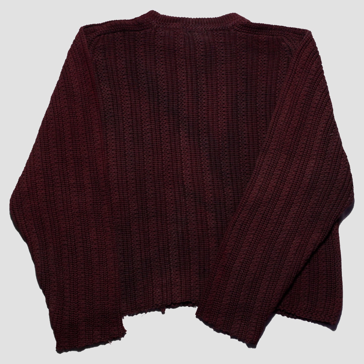 "BLOOD STAINED SWITCHBLADES" Cropped Knit Sweater (M)