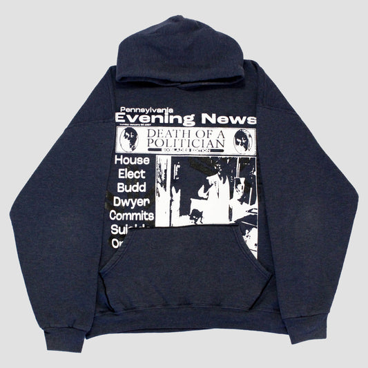 "PENNSYLVANIA EVENING NEWS//DIE LIKE DWYER" Pullover Hood (L)