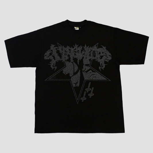 PENTABLADE HEAVYWEIGHT TEE (BLACK/GLITTER)