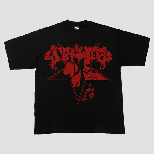 PENTABLADE HEAVYWEIGHT TEE (BLACK/RED)