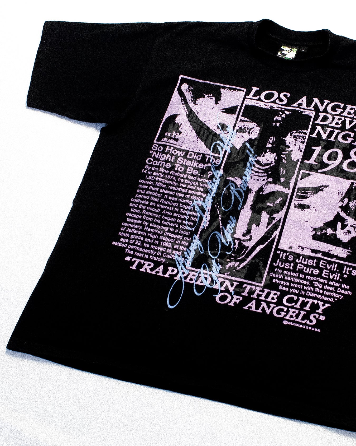 "haunted n burned..?//DEVILS NIGHT" Heavyweight Tee (L)