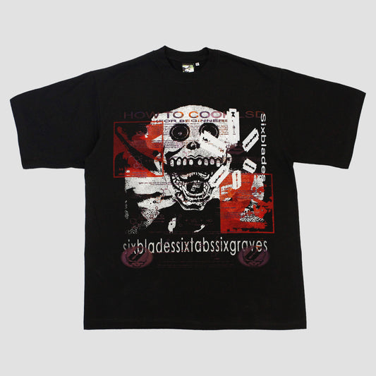 "SIXBLADESSIXTABSSIXGRAVES" Heavyweight Tee (XL)
