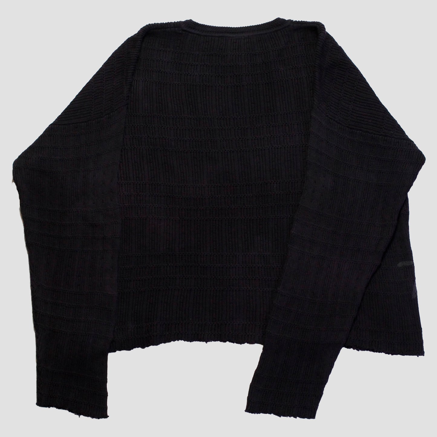 "SPIDER BLADES//VELVET DEATH GLOWS" Heavyweight Cropped Knit Sweater (L)
