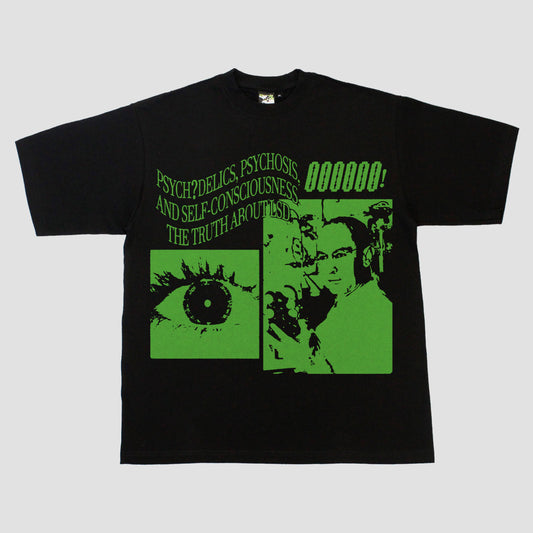 PSYCH?DELICS..,PSYCHOSIS HEAVYWEIGHT TEE (BLACK/GREEN)