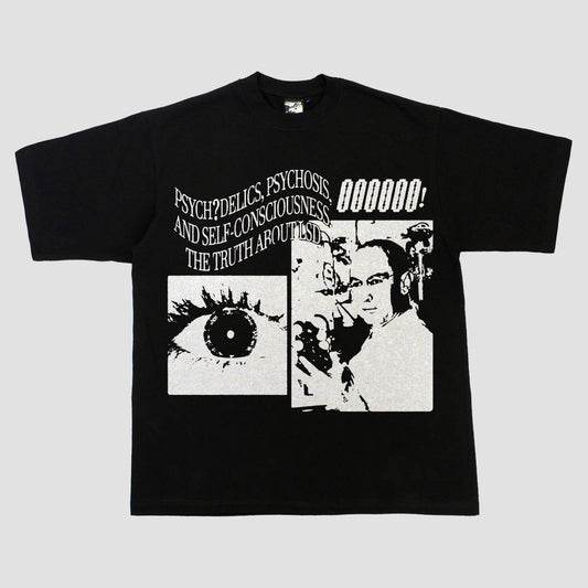 PSYCH?DELICS..,PSYCHOSIS HEAVYWEIGHT TEE (BLACK/WHTE)