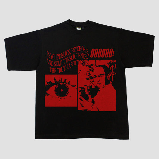PSYCH?DELICS..,PSYCHOSIS HEAVYWEIGHT TEE (BLACK/RED)