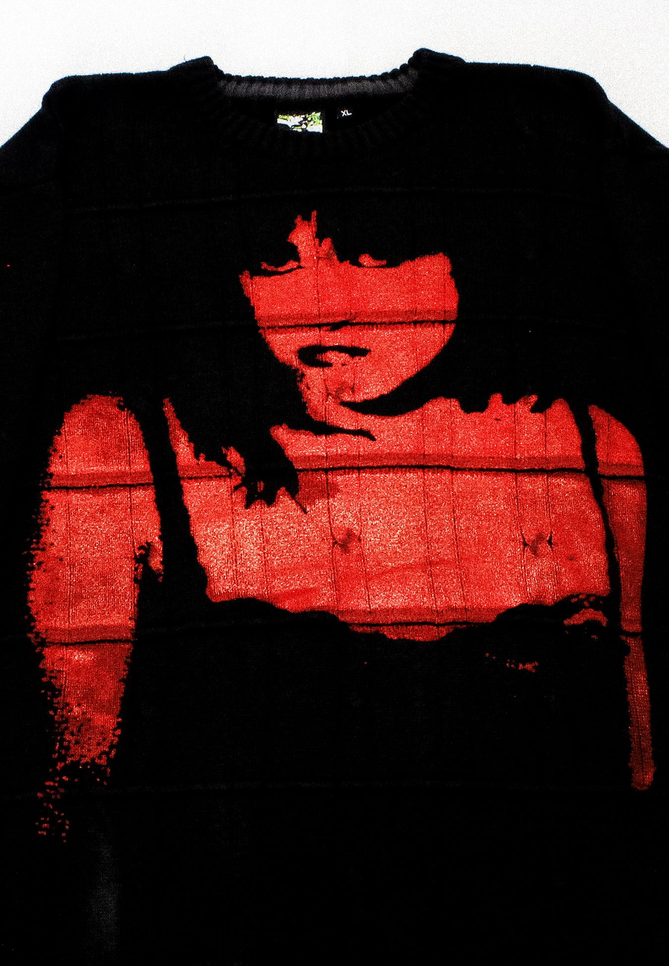 "A BLOODY VELVET MOURNING" Heavyweight Knit Sweater (XL)