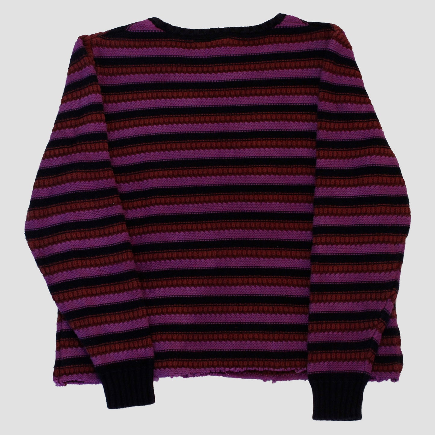 "DIE LIKE DWYER" Heavyweight Striped Sweater (M)