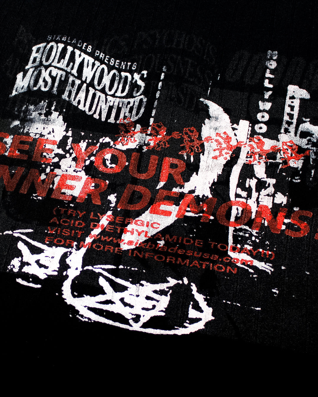 "HOLLYWOOD LSDEMONS" Pullover Sweater (XL)