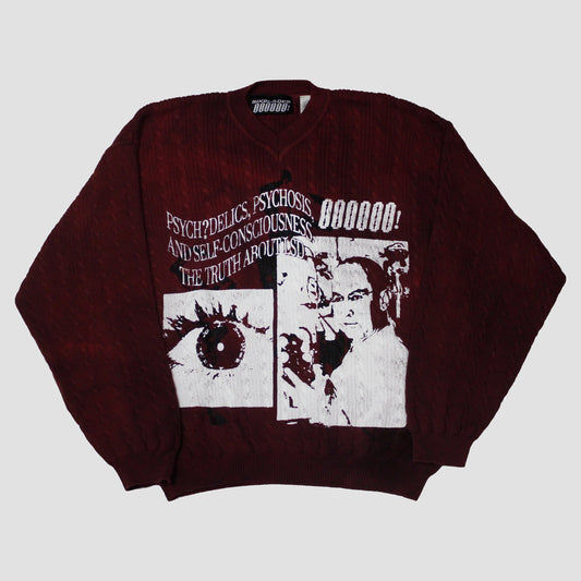"PSYCHOSIS & LSDEMONS" Heavyweight Knit Sweater (L)