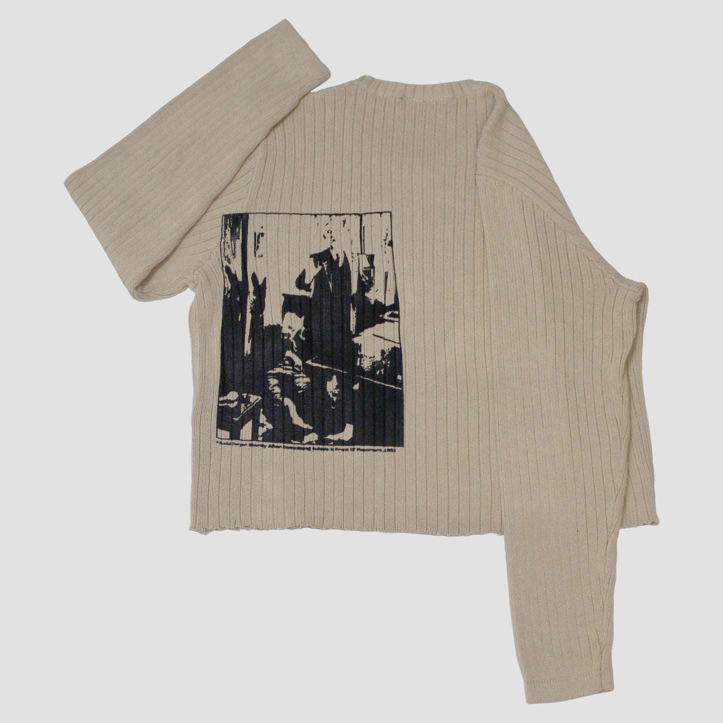 "RED EYES//DWYER DIES (6枚刃!!!)" Cropped Knit Sweater (XL)