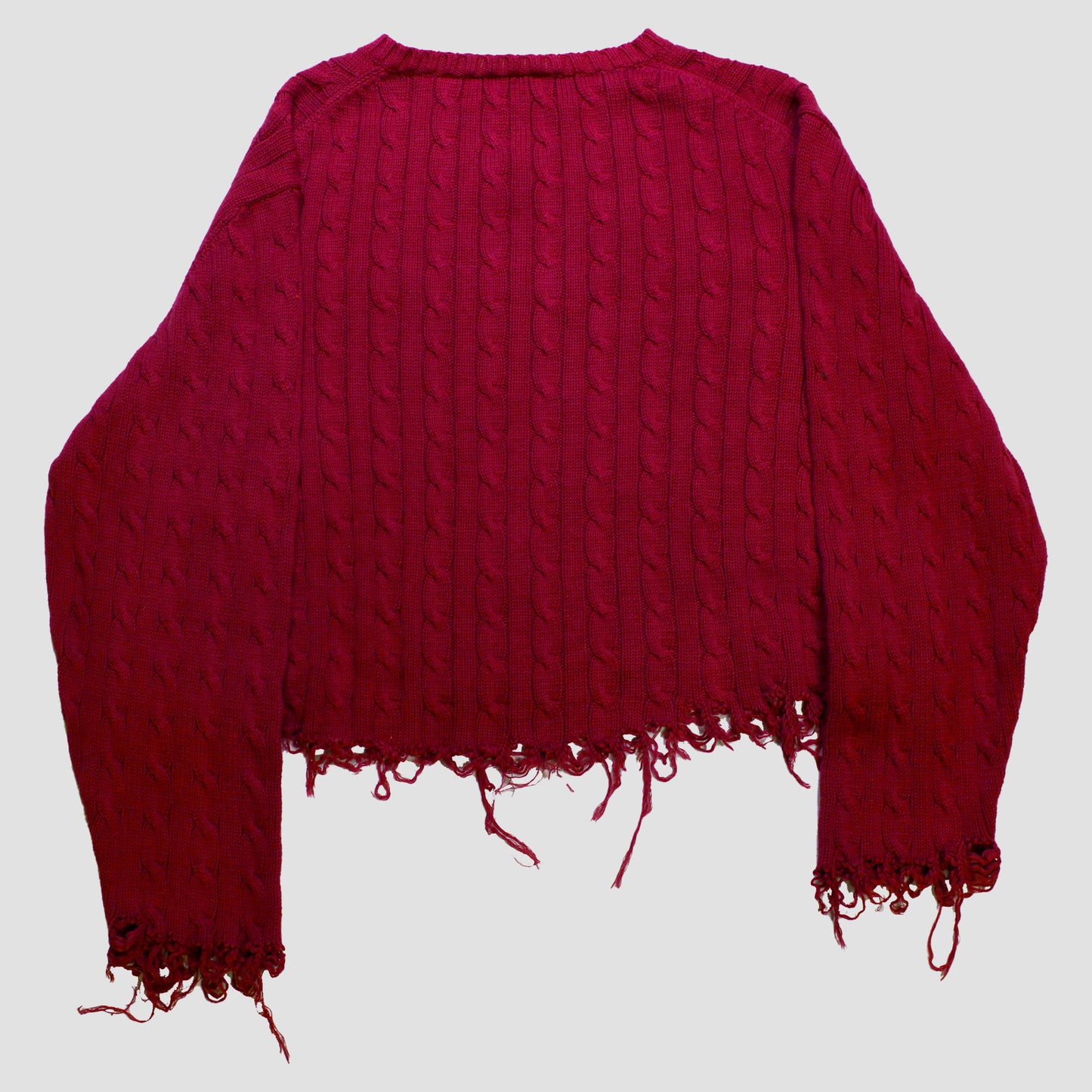 "BLOOD IN MY CUP" Cropped Knit Sweater (XL)